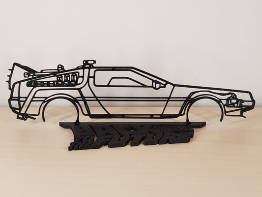 DeLorean Back To The Future | Silueta con Base